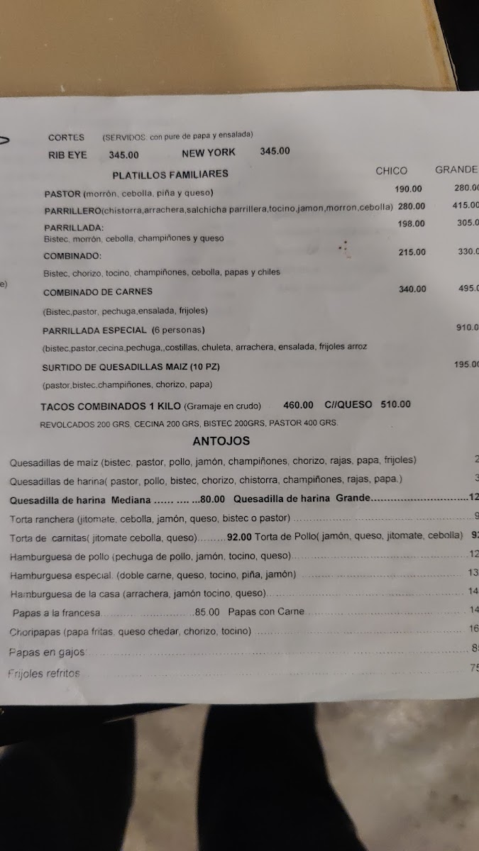 Tacos Y Carnes Los Revolcados Menu - Image 1